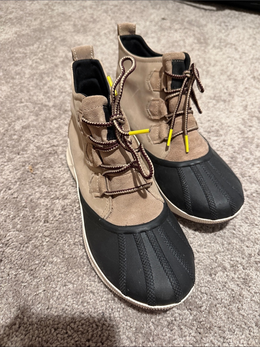 Women’s Brown and Black Waterproof Duck Boots